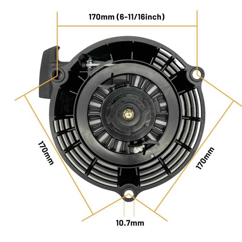 YGQ Pull Start Assembly for Honda GCV135 GCV160 GCV190, 28400-Z0L-V20ZA Black Recoil Starter for GCV 160 Lawn Mower Pressure Wahser - Image 2